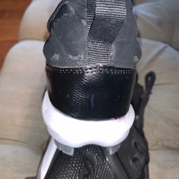 Mens Baseball Rawlings Black Cleats Size 8 - Picture 4 of 5